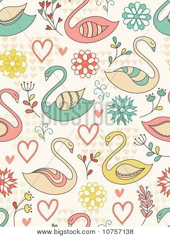 Seamless Pattern a hattyúk.