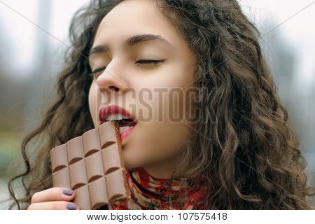 Portrait Of The Girl Which Eats Chocolate