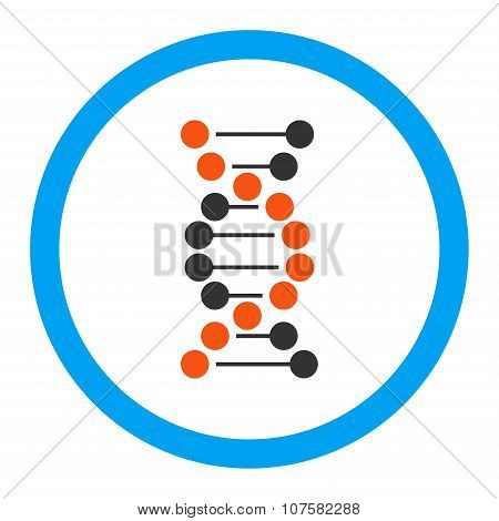 DNA Spiral Rounded Vector Icon