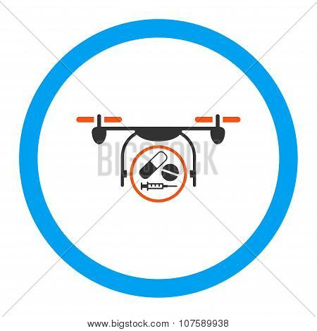 Medication Quadcopter Rounded Vector Icon