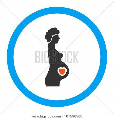 Pregnant Female Rounded Vector Icon