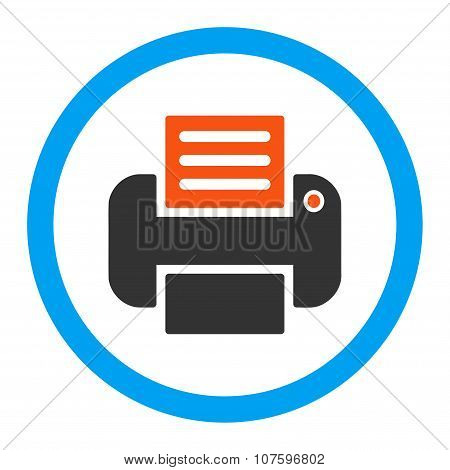 Print Rounded Vector Icon
