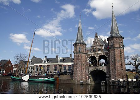 Port in the dutch city sneek