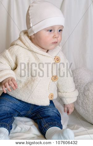 Little boy. Handmade hoodie