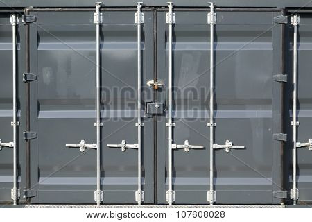 Closeup of a standard container unit