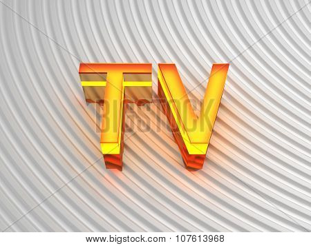 TV (Television) sign