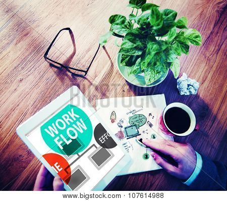 Workflow Effort Implement Efficiency Business Concept