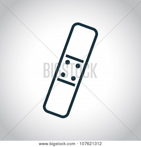 Single patch black flat icon
