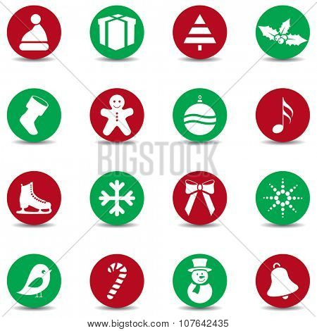 Christmas icons set.Vector
