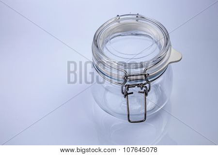 air thight jar on the white background