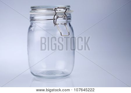 air thight jar on the white background
