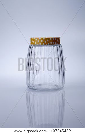 air tight jar on the white background