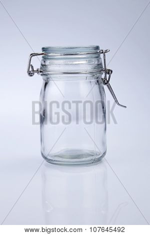 air thight jar on the white background