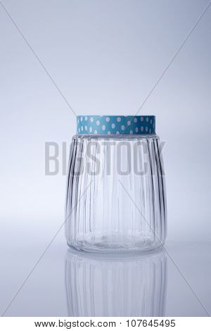 air tight jar on the white background