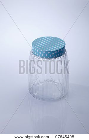 air tight jar on the white background