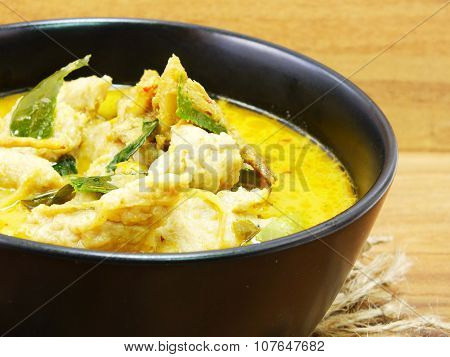 green curry fish balls is thai cuisine