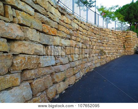 Retaining Stone Wall