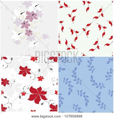 Seamless  spring flower illustration