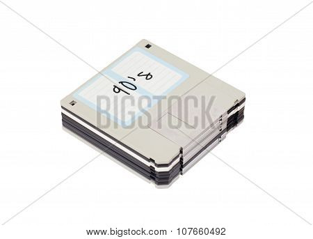 Floppy Disk - Tachnology From The Past, Isolated On White