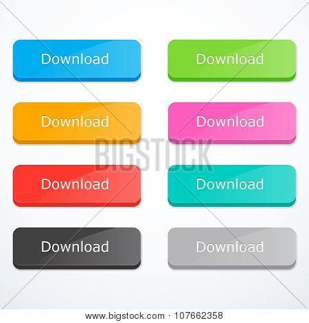 Set of download buttons