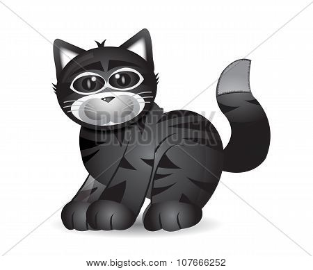 Cute Cartoon Black Cat