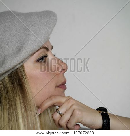 Woman With Distant Gaze