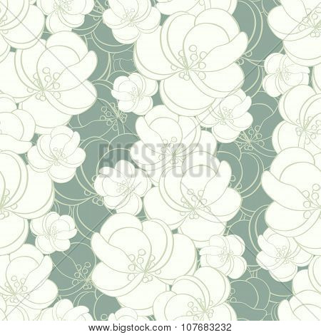 vector floral seamless pattern in rertro style