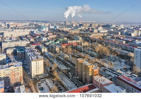 Residential district on Melnikayte street. Tyumen
