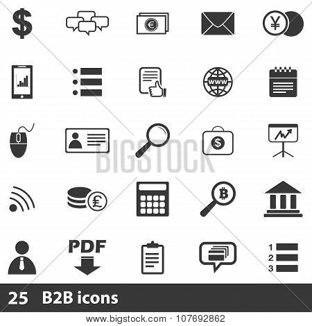 B2b icons set use for any design