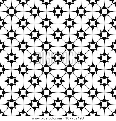 Monochrome seamless star pattern design