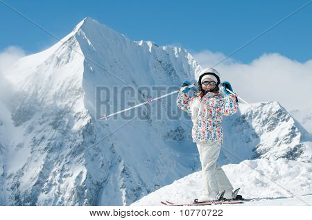 Happy little skier