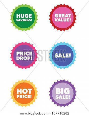 Vector Advertising Sale Burst Set