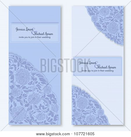 Sweet wedding cards template for your design