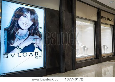 Bulgari Fashion Boutique Display Window. Hong Kong