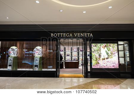Bottega Veneta Fashion Boutique Display Window. Hong Kong