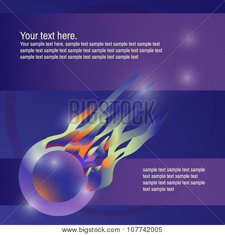 Vector  flyer, poster, template on blue background