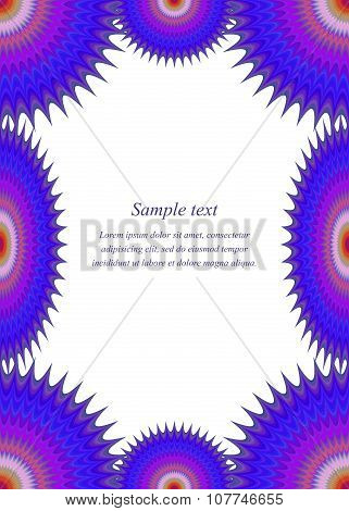 Purple star page border design template