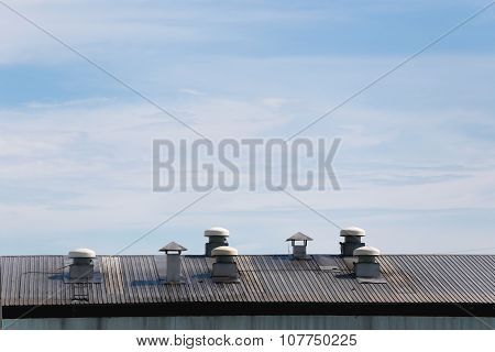 Factory Roof And Air Cooling Machines.