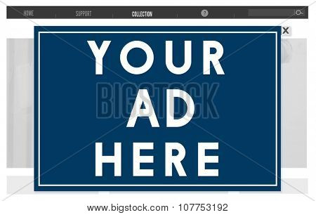 Your Ad Here Marketing Advetising Commercial Concept