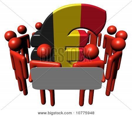 Ludzie z znak i belgijskiej Euro