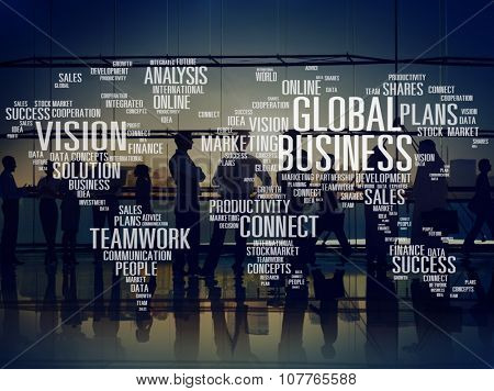 Global Business Cooperation Finanace Vision Plans Concept