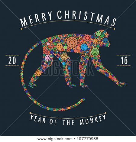 Christmas multicolor Monkey