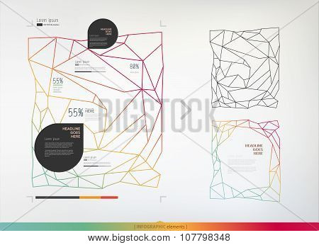 Vector, modern, elements on light background