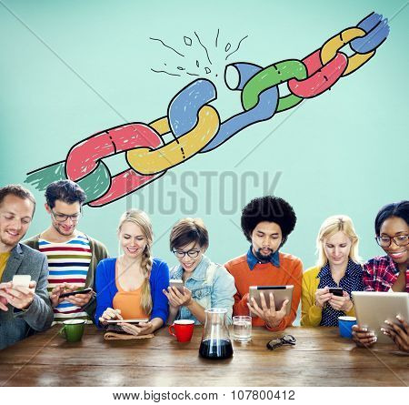 Chain Broken Stress Pressure Freedom Concept