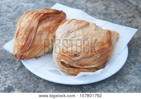 Pastizzi , Typical Street Food Maltese With Ricotta And Peas