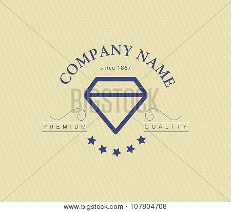 Vector jewelry and diamond logo