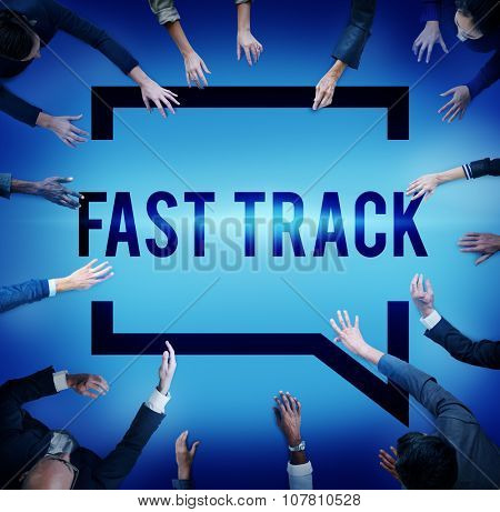 Fast Track Increase Improvement Development Raising Concept