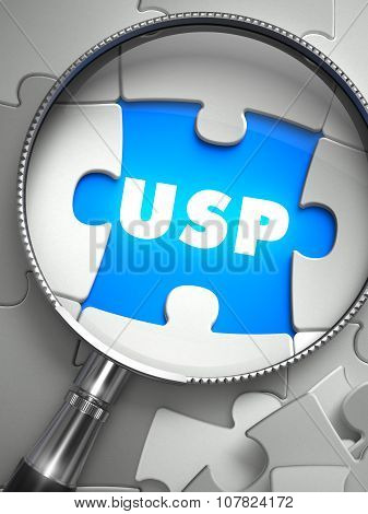 USP - Missing Puzzle Piece through Magnifier.
