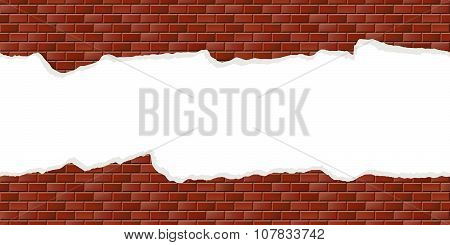 Wall Background With Broken Plaster Seamless