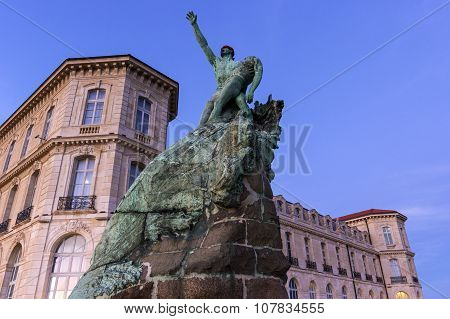 Monument Near The Palace Of Pharo In Marseilles In France